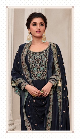 VINAY KERVIN VELVET EMBROIDERY 2 SALWAR KAMEEZ WHOLESALER IN SURAT