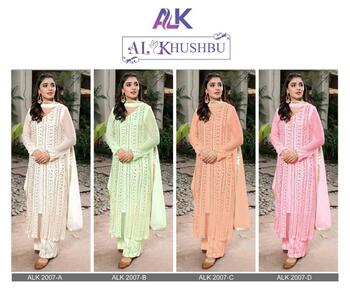 AL KHUSHBU ALK D.NO 2007 GEORGETTE PAKISTANI SUITS