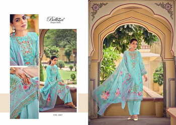 BELLIZA ZULIKA JAM COTTON DIGITAL PRINT EMBROIDERY SUITS SURAT