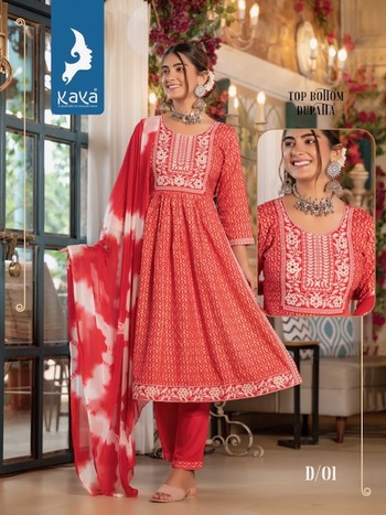 KAYA GULNAAZ NYRA CUT KURTIS 3PCS SETS LATEST CATALOGUE