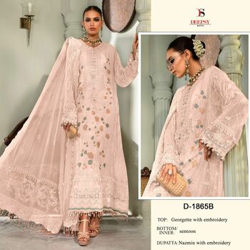 DEEPSY SUITS 1865 SERIES GEORGETTE EMBROIDERY SUITS CATALOGUE