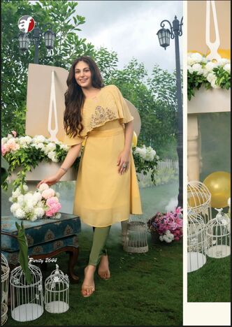 ANJU FABRICS PURITY VOL 3 DESIGNER KURTI WITH PANTS LATEST CATALOGUE