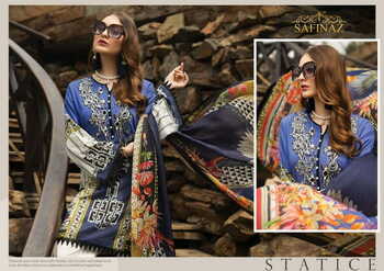 SAFINAZ AFROZEH CAMBRIC COTTON PAKISTANI SUITS LATEST CATALOGUE