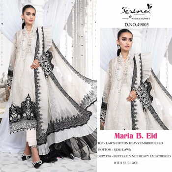 SERENE MARIA B EID LAWN COTTON PAKISTANI SUITS LATEST COLLECTION 2022