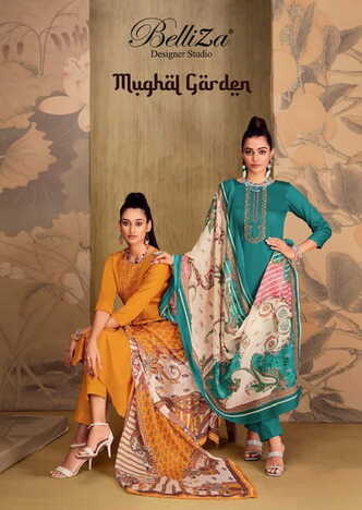 BELLIZA MUGHAL GARDEN PURE JAM EMBROIDERY SALWAR SUITS SUPPLIER SURAT