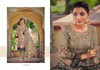 BELLIZA ZULIKA JAM COTTON DIGITAL PRINT EMBROIDERY SUITS SURAT