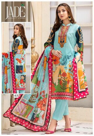 JADE FIRDOUS URBANE VOL 7 PAKISTANI LAWN KARACHI SUITS WHOLESALER