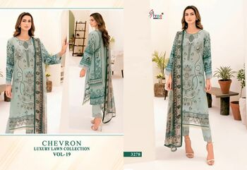 SHREE FABS CHEVRON VOL 19 PAKISTANI SUITS WHOLESALER CHIFFON DUPATTA