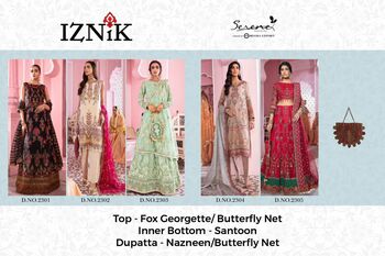 SERENE IZNIK GEORGETTE SALWAR SUITS LATEST CATALOGUE