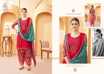 ALOK SUIT AMBER PATIYALA 3 EMBROIDERY SALWAR KAMEEZ WHOLESALER