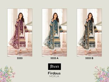 JIHAN FIRDOUS MORJA 3333 PAKISTANI SUITS WHOLESALER