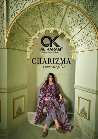 AL KARAM CHARIZMA SIGNATURE PRINTS COTTON KARACHI SUITS AT SURAT