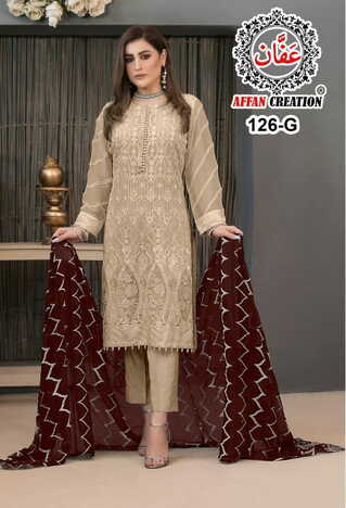 AFFAN CREATION 126 SERIES GEORGETTE PAKISTANI SALWAR KAMEEZ LATEST CATALOGUE