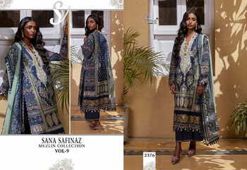 SHREE FABS SANA SAFINAZ MUZLIN COLLECTION VOL 9 2370 TO 2376 SERIES PAKISTANI SUITS