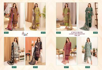 SHREE FABS CHEVRON VOL 19 PAKISTANI SUITS WHOLESALER CHIFFON DUPATTA