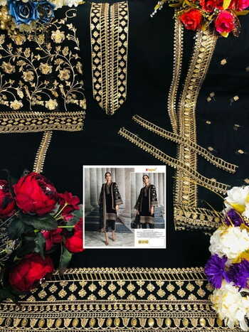 FEPIC ROSEMEEN 5170 FOUX GEORGETTE WITH EMBOIRDERY PAKISTANI SUITS