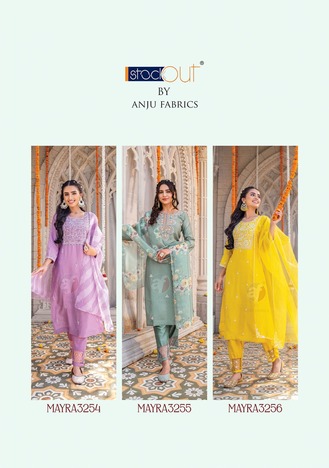 ANJU FBARICS NAYRA VOL 3 HANDWORK KURTIS MANUFACTURER 