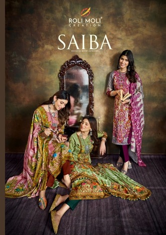 ROLI MOLI SAIBA PURE PASHMINA WINTER SUITS AT CHEAPEST PRICE