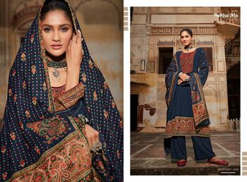 MUMTAZ ARTS MUNTAZIR PASHMINA PRINT EMBROIDERY SUITS WINTER COLLECTION