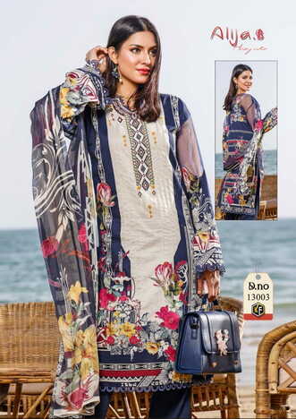 KEVAL FAB ALIJA B VOL 13 KARACHI PRINTED SUITS WHOLESALER