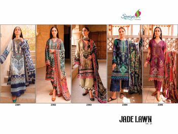 SANIYA TRENDZ JADE LAWN VOL 23 CAMBRIC COTTON PAKISTANI SUITS CATALOGUE