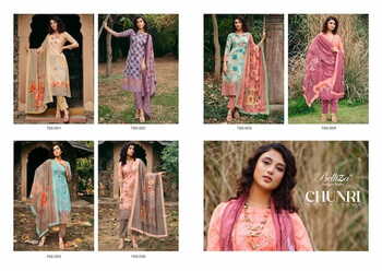 BELLIZA CHUNRI COTTON DIGITAL PRINTED SUITS LATEST CATALOGUE