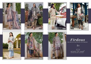 HOUSE OF LAWN FIRDOUS PAKISTANI PRINTED SUITS LATEST CATALOG