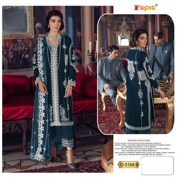 FEPIC ROSEMEEN D 5188 GEORGETTE WITH EMBOIRDERY PAKISTANI SUITS