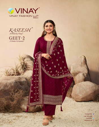 VINAY KASEESH GEET VOL 2 SILK GEORGETTE SALWAR SUITS CATALOGUE