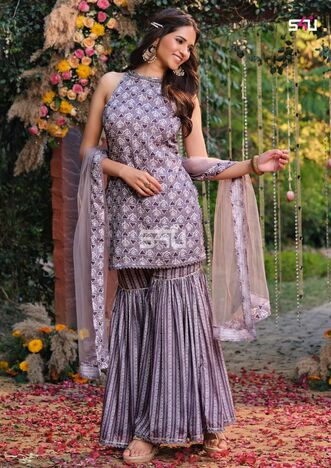 S4U AFREEN HANDWORK KURTI SHARARA CATALOGUE FOR FESTIVAL SEASON