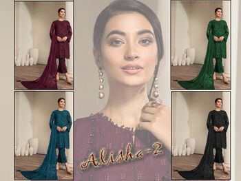 ALISHA  VOL 2 GEORGETTE EMBROIDERY PAKISTANI SUITS