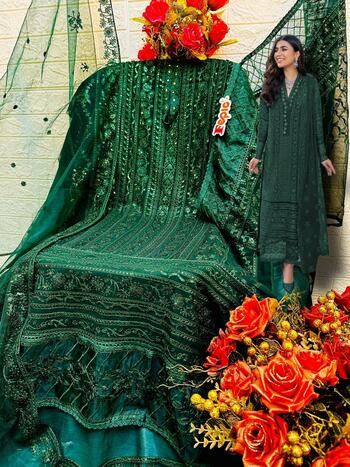 FEPIC ROSEMEEN C 1218 SERIES FOUX GEORGETTE PAKISTANI SUITS