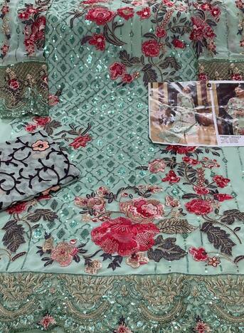 VS FASHION D.NO 154 SERIES GEORGETTE PAKISTANI SUITS AT SURAT