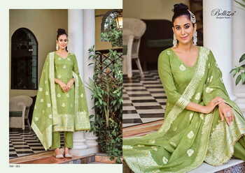 BELLIZA ZEENAT PURE COTTON JACQUARD SUITS SUPPLIER SURAT