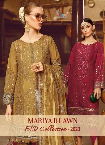 SHREE FABS MARIYA B LAWN EID COLLECTION 2023 3020 TO 3027 SERIES PAKISTANI SUITS