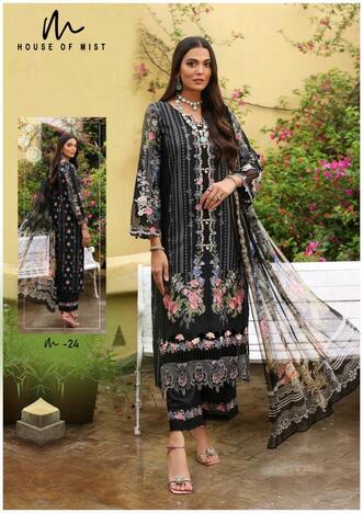 HOUSE OF MIST GHAZAL VOL 3 PAKISTANI LAWN KARACHI SUITS SUPPLIER IN SURAT