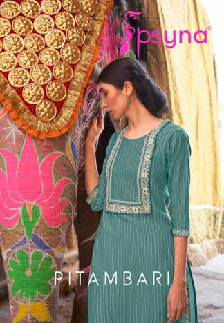 PSYNA PITAMBARI COTTON FANCY KURTIS NEW CATALOGUE