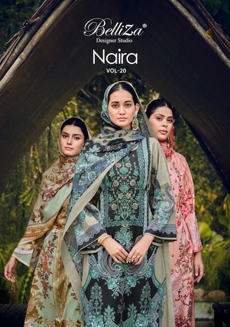  BELLIZA NAIRA VOL 20 HEAVY EMBROIDERY SALWAR SUITS DISTRIBUTOR