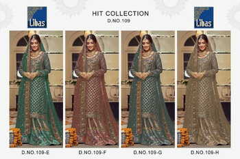 LIBAS 109 SERIES GEORGETTE PAKISTANI SALWAR SUITS NEW CATALOGUE