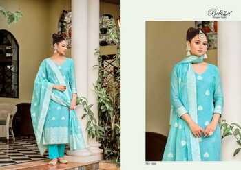 BELLIZA ZEENAT PURE COTTON JACQUARD SUITS SUPPLIER SURAT