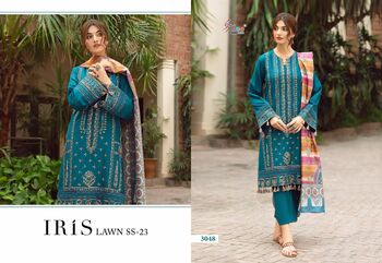 SHREE FABS IRIS LAWN SS 23 LAWN COTTON EMBROIDERY PAKISTANI SUITS AT SURAT