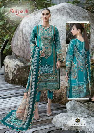 KEVAL FAB ALIJA B VOL 22 HEAVY COTTON PRINTED KARACHI SUITS NEW CATALOGUE