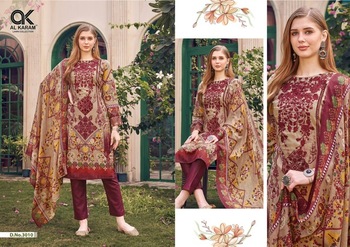 AL KARAM FIRDOUS VOL 3 LAWN SALWAR SUITS WHOLESALER IN SURAT