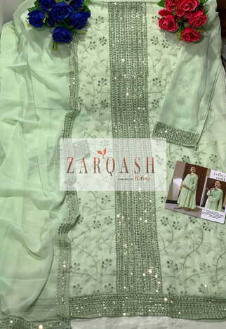 ZARQASH FLORENCE Z 2104 GEORGETTE PAKISTANI SUITS CATALOGUE