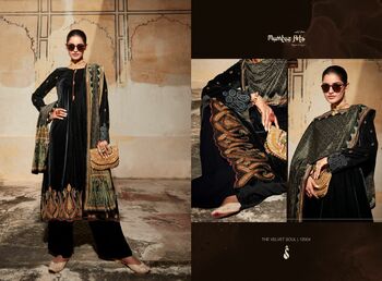 MUMTAZ ARTS THE VELVET SOUL DESIGNER VELVET WINTER SUITS CATALOGUE