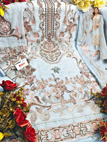 FEPIC ROSEMEEN C 1264 FOUX GEORGETTE PAKISTANI SUITS CATALOGUE