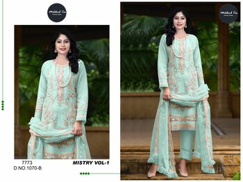 MEHBOOB TEX MISTRY VOL 1 PAKISTANI TOP PANT WITH DUPATTA NEW CATALOGUE