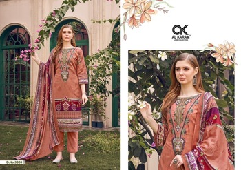 AL KARAM FIRDOUS VOL 3 LAWN SALWAR SUITS WHOLESALER IN SURAT