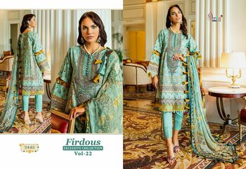 SHREE FABS FIRDOUS EXCLUSIVE COLLECTION VOL 22 2438 TO 2445 SERIES PAKISTANI SUITS