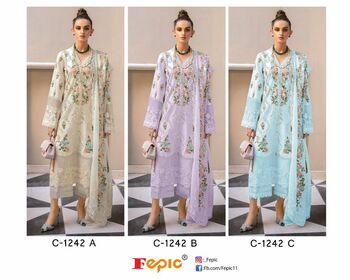 FEPIC ROSEMEEN C 1242 SERIES FOUX GEORGETTE PAKISTANI SUITS COLLECTION